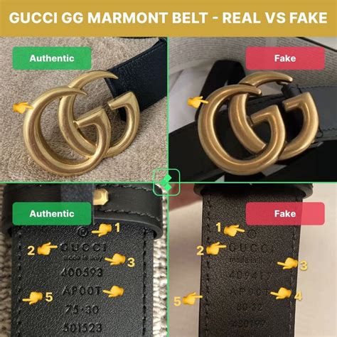 gucci original belt replica|How to Spot a Fake Gucci Marmont Belt .